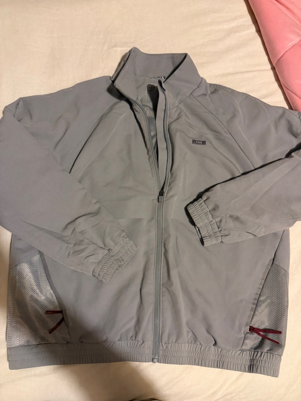 Figs grey Sydney scrub jacket Size large